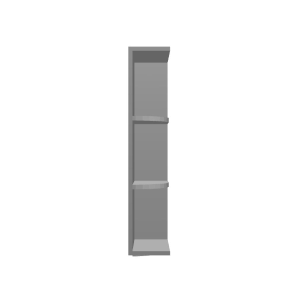 Wall end shelf