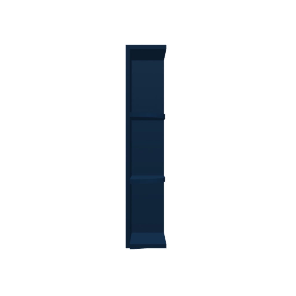 Wall end shelf