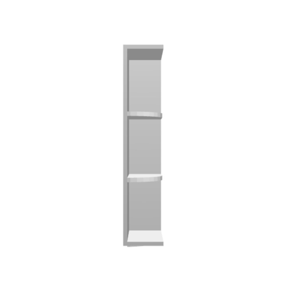Wall end shelf