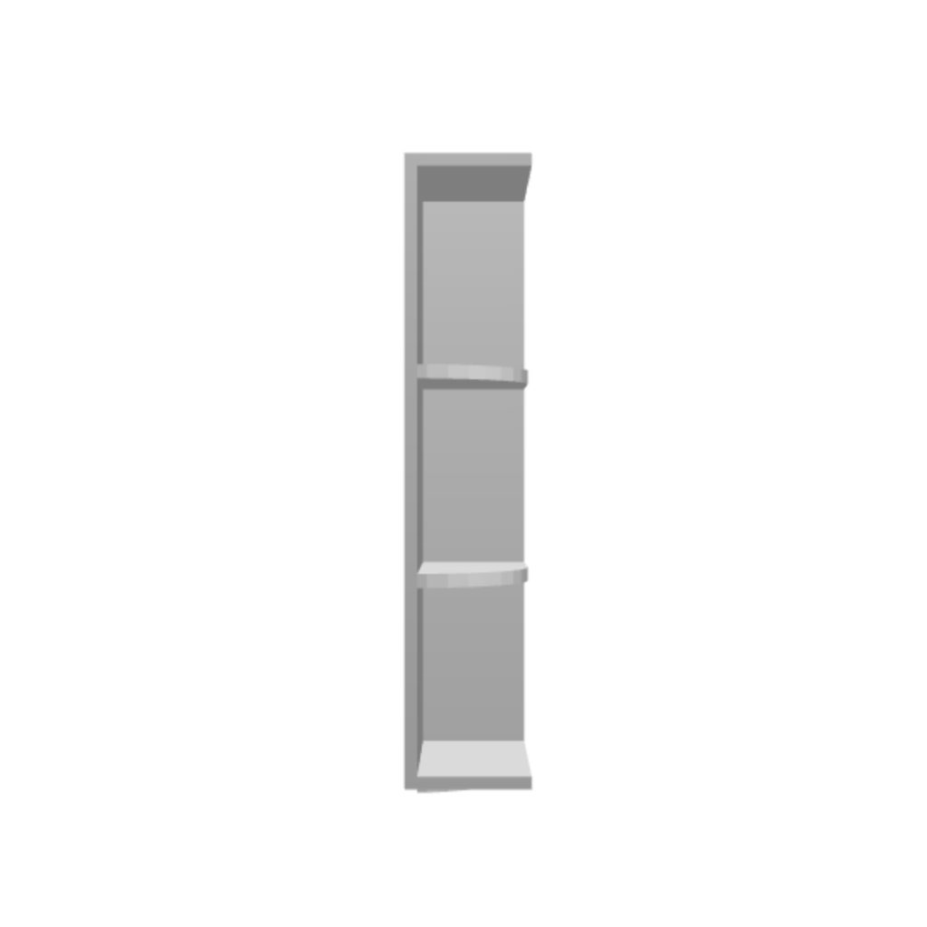 Wall end shelf