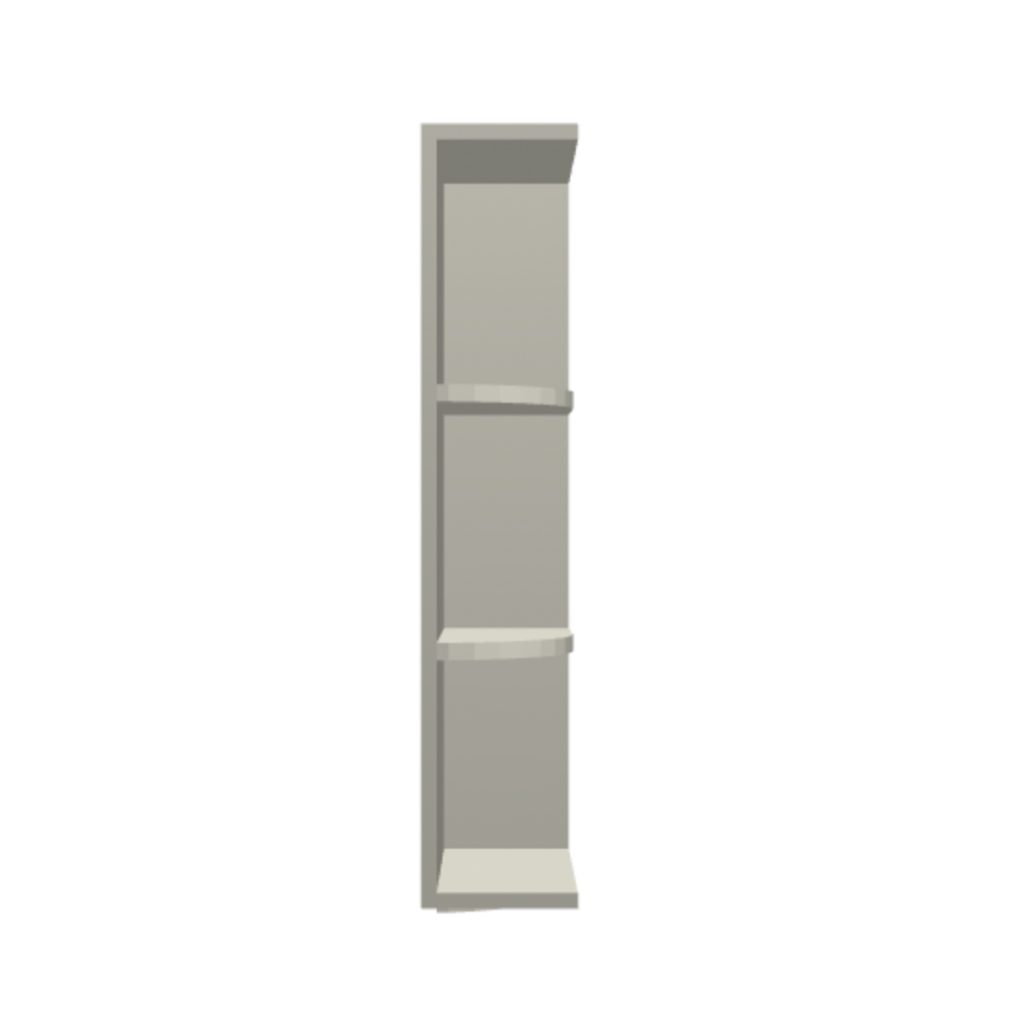 Wall end shelf