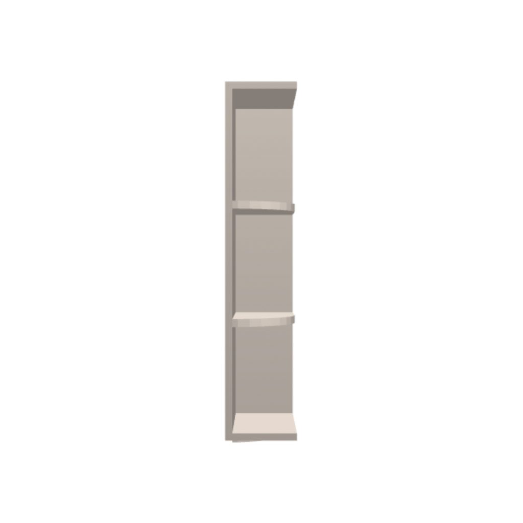 Wall end shelf